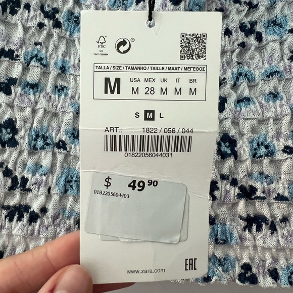 Brand new long sleeve Zara top - Picture 3 of 3